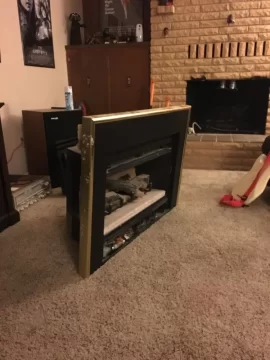 [Hearth.com] converting original wood burning fireplace from gas back to wood chimney looks spotless with burning