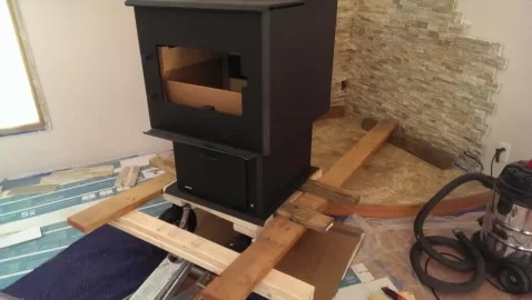 [Hearth.com] 630# stove ... one man installation in pics