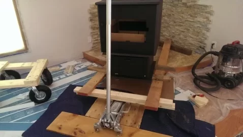 [Hearth.com] 630# stove ... one man installation in pics