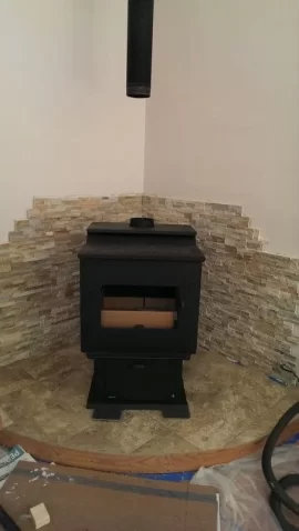 [Hearth.com] 630# stove ... one man installation in pics