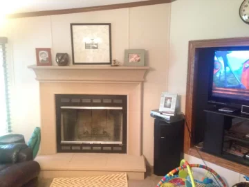 [Hearth.com] Manufactured home fireplace replacement complete!  Big thanks...