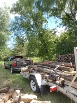 [Hearth.com] A pickup truck load of splits vs rounds...