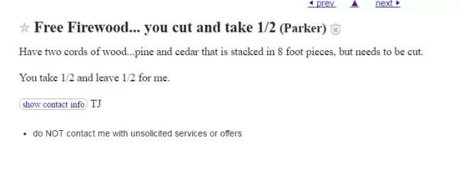 [Hearth.com] Craigslist laugh of the day.....