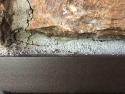 Cracked and crumbling mortar