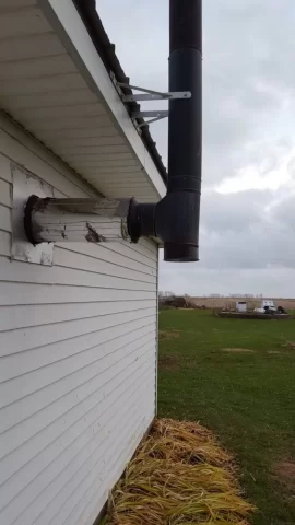 [Hearth.com] installing new setup through wall.  Need the old overhang question advice!