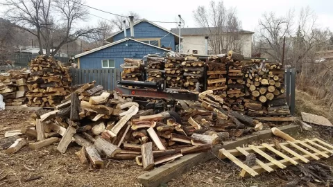 [Hearth.com] Mid-February, Wood Pile, and New Log Splitter