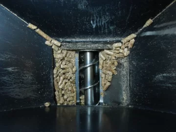 [Hearth.com] Hopper clean-up,  pellet flow improved.