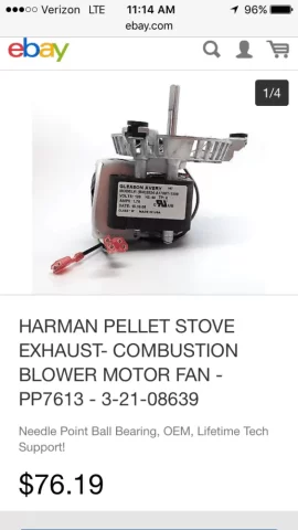 [Hearth.com] Harman advance auger motor