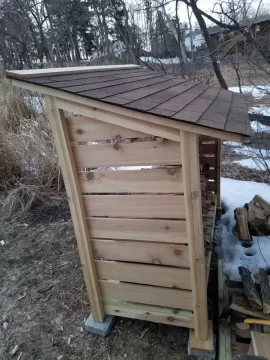 [Hearth.com] Finished cedar woodshed