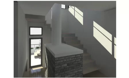 [Hearth.com] Exposed Flue Pipe Stairwell