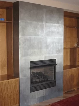 [Hearth.com] How to apply sheet metal on wall surrounding fireplace???