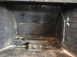 Removed wood stove trying to restore fireplace.