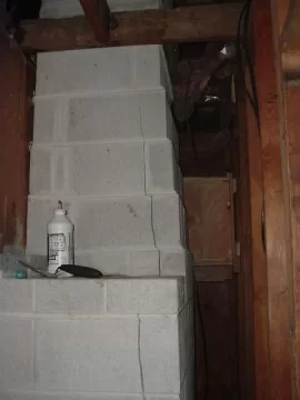 [Hearth.com] Interior masonry chimney, cracks, wall clearance questions UPDATE WITH PICS