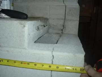 [Hearth.com] Interior masonry chimney, cracks, wall clearance questions UPDATE WITH PICS