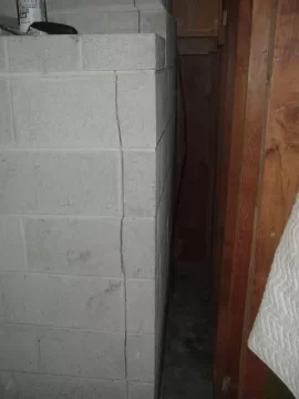 [Hearth.com] Interior masonry chimney, cracks, wall clearance questions UPDATE WITH PICS