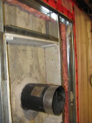 [Hearth.com] pipe in enclosed, non combustible wall, ok with combustible wall attached?