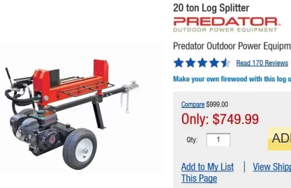 [Hearth.com] Log splitter from big box store?