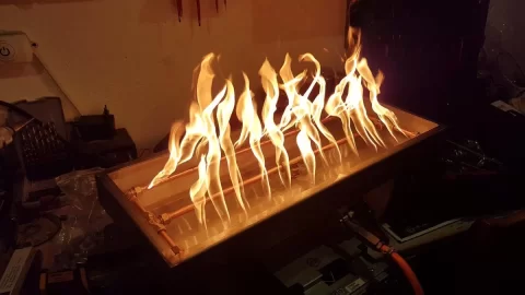 [Hearth.com] DIY LP propane fire pan / pit flames distorted