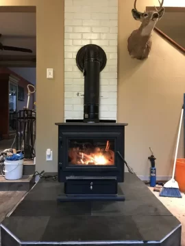 [Hearth.com] Wood stove hearth build