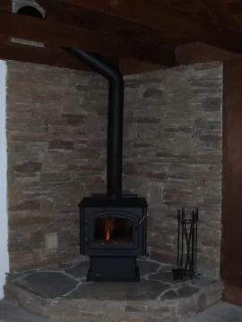 [Hearth.com] Pics of my Quadrafire 4300 installed.