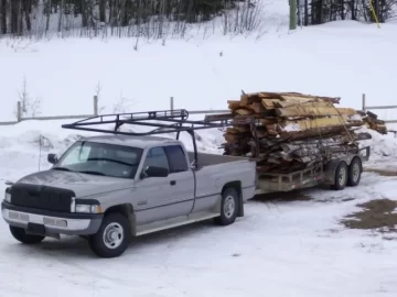 [Hearth.com] "Pine slabs for burning in outdoor wood stove" hmm....