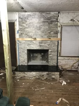 [Hearth.com] Installing Stone Veneer on Wall with Fireplace