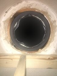 Wood burning stove installation 6 inch pipe to 8in flue