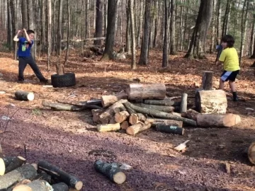 [Hearth.com] "Hitting" wood is educational.