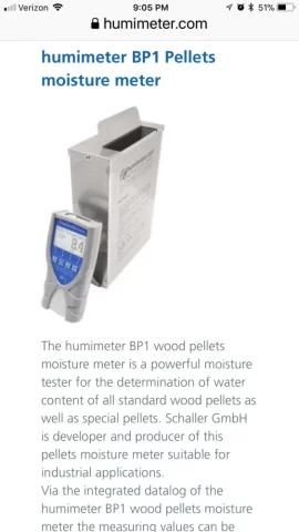 [Hearth.com] Moisture meter made for wood pellets 3-20% 0.1% Resolution