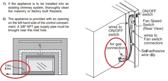 [Hearth.com] Propane Insert - Run Gas Line to Opposite Side Inside Firebox?