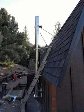 [Hearth.com] Bracing a tall chimney to roof