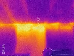 Exterior chimney heat loss with FLIR thermal imager.