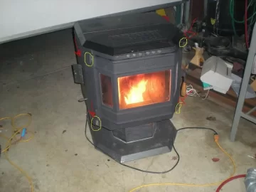 [Hearth.com] whitfield freestanding blowing cold air in 4 corners??? pic included