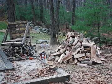 [Hearth.com] Cleared some land to let more sun in and ended up with 1.5 cord!