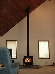 Any way to use a free standing stove in this situation?