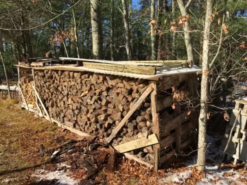 [Hearth.com] Simple pallet firewood rack