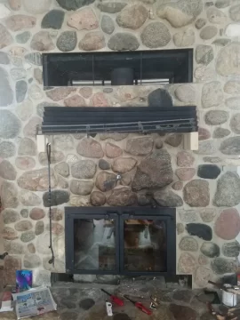 [Hearth.com] 2 sided wood fireplace diy blower install