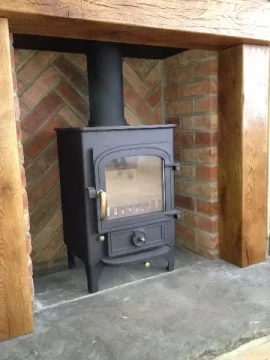 [Hearth.com] Recessed wood stove clearances