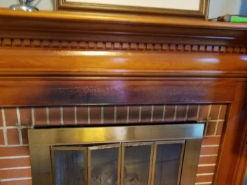 [Hearth.com] Damage to mantle.  Are tenants to blame?