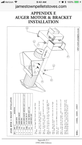 [Hearth.com] Jamwestown Wood Pellet Stove Auger Motor fell off?