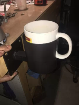 [Hearth.com] Indestructible Non Spill coffee mug holder for your workshop!