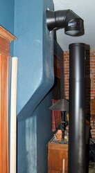 Pellet stove pipe vertical clearance, please help