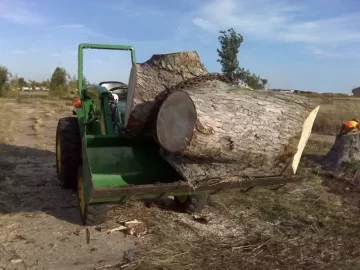 [Hearth.com] Loader Bucket Extender to Haul Firewood.