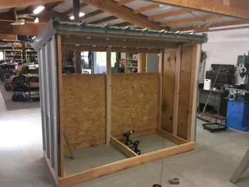 [Hearth.com] Wood storage from scrap materials...