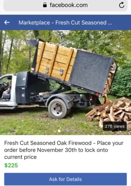 [Hearth.com] Fresh cut seasoned oak!