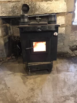 [Hearth.com] Although I am freezing, I am a little bit afraid of my Schrock Coal Stove.