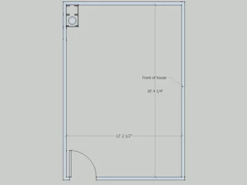 [Hearth.com] Second floor chimney enclosure in bedroom.