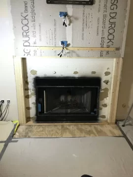 [Hearth.com] Wood burning fireplace reface frame question