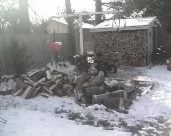 [Hearth.com] Cold, Snow, and "working on the wood pile" pics