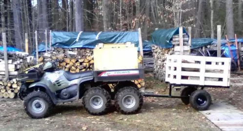 [Hearth.com] ATV Wood Hauling Trailers